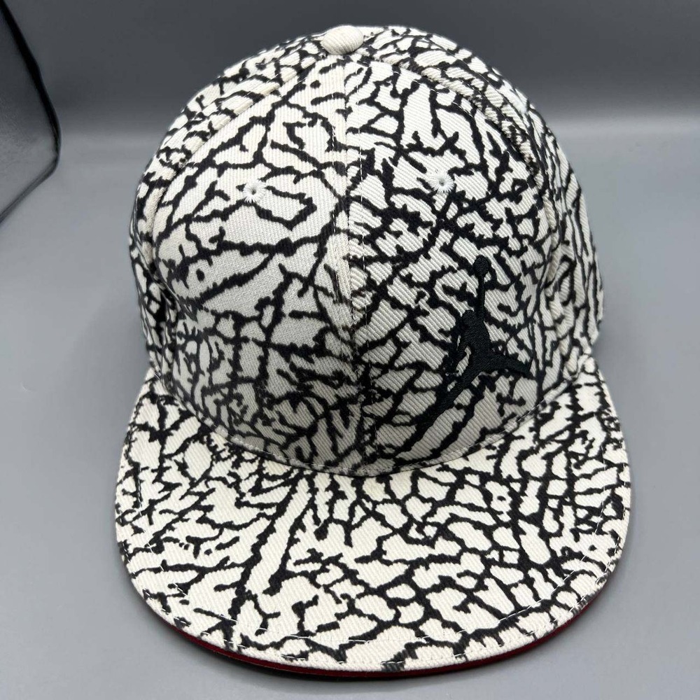 Air Jordan Hat Men 7 1/2 Brooklyn Cement Elephant Embroidered Jumpman Fitted Cap